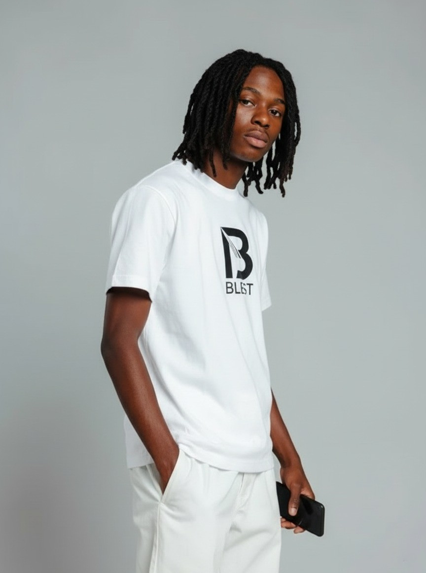 Blest Native Tee – Black Model