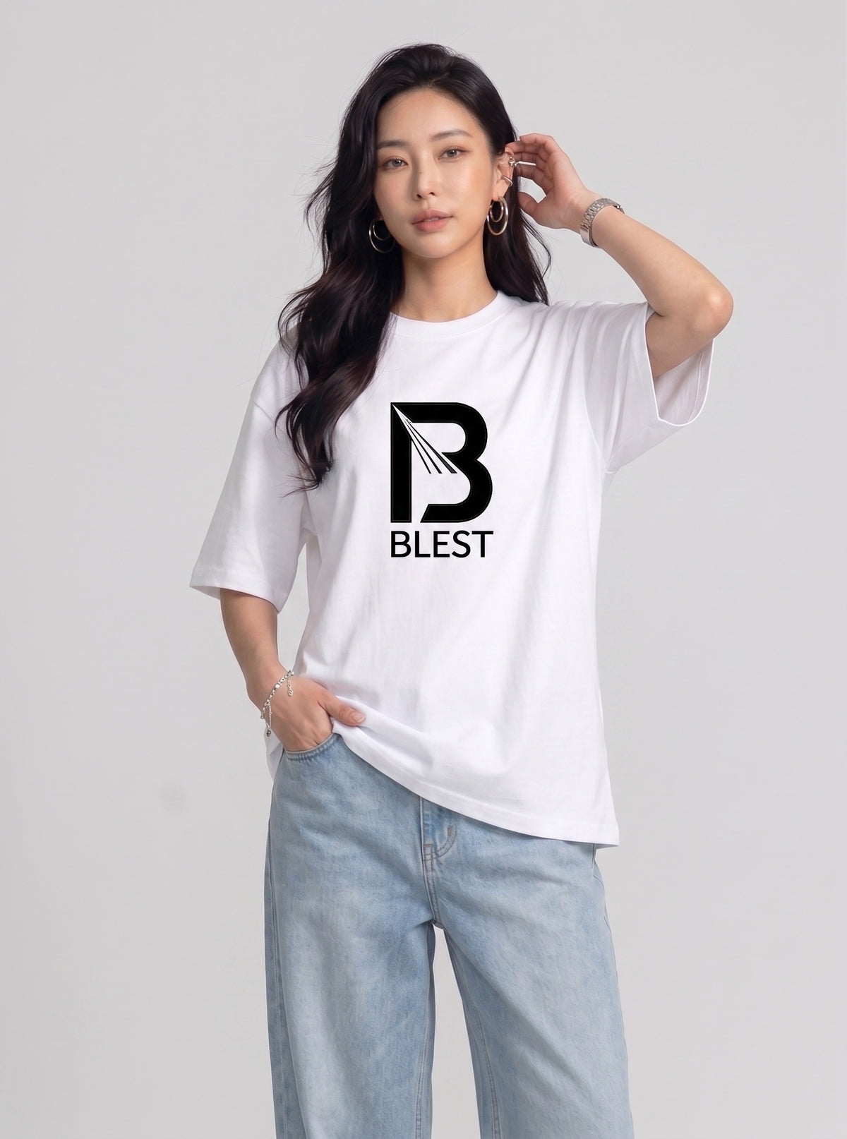 Blest White Keep On T-Shirt