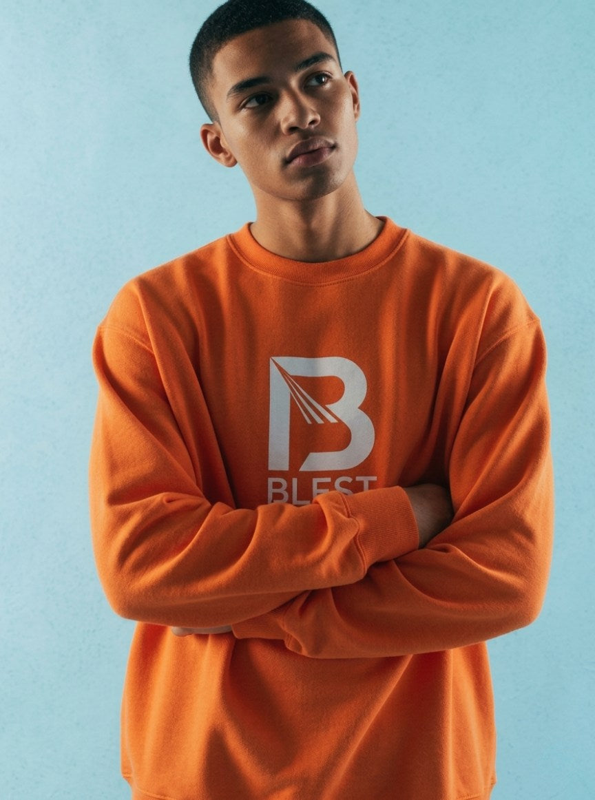 Blest Native Orange Sweatshirt
