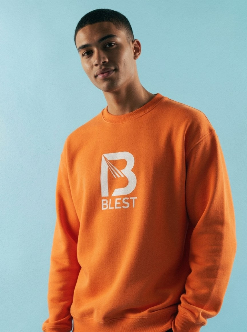 Blest Native Orange Sweatshirt