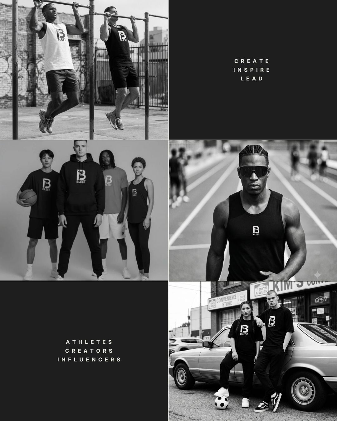 Blest athletes, creators and influencers wearing Blest sportswear