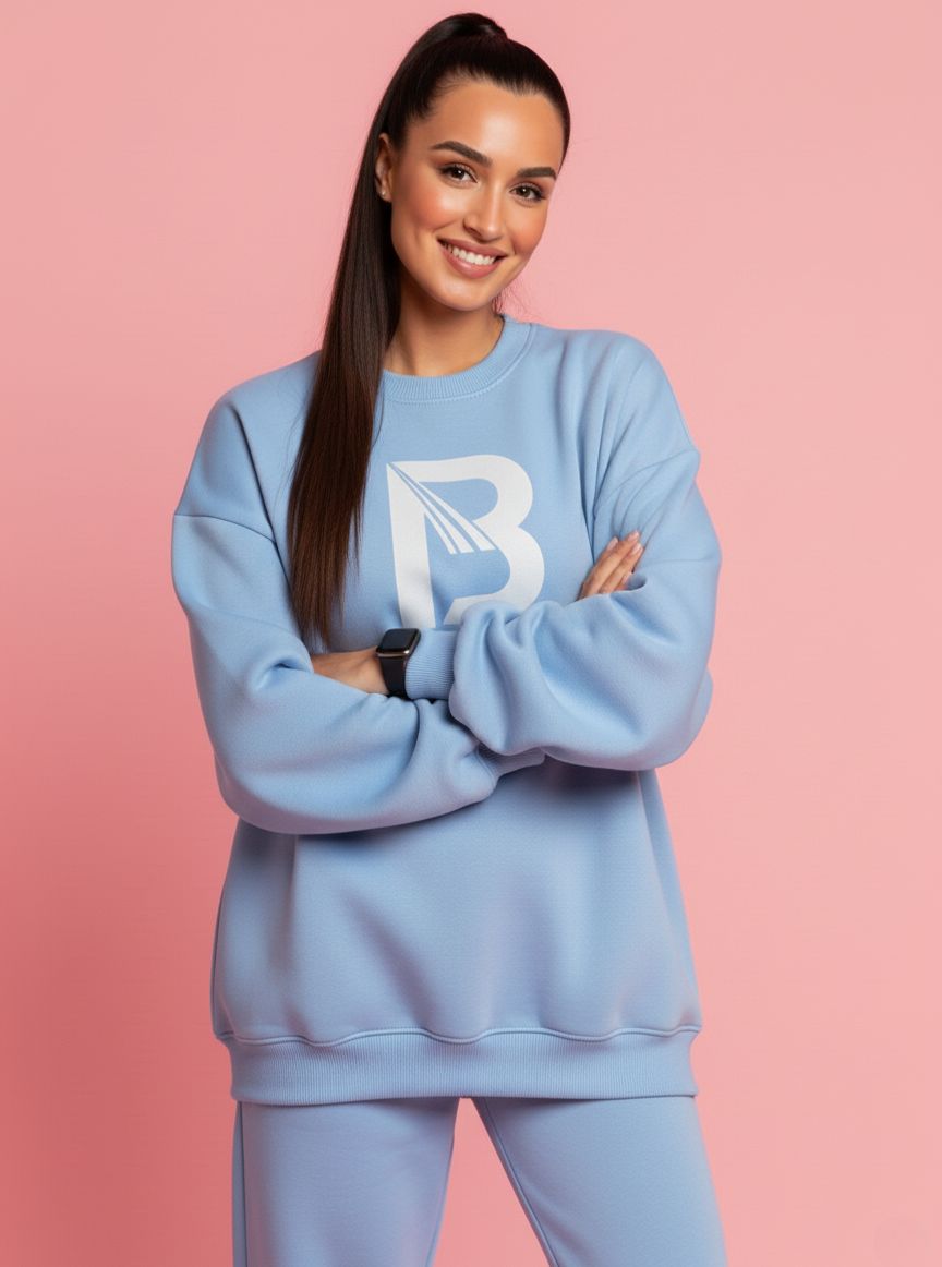 Blest Big B Baby Blue Sweatshirt - Relaxed Pose