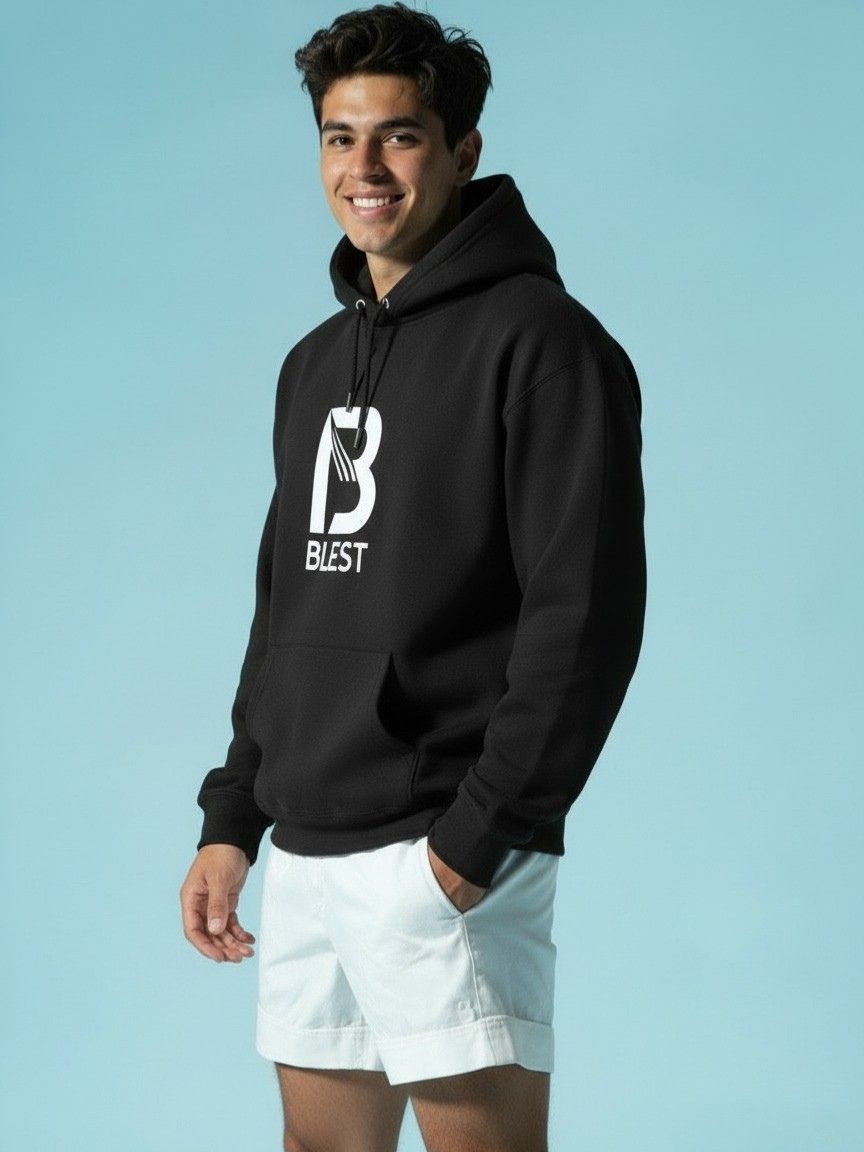 Blest Black B Hoodie - Men Hoodie Catalogue