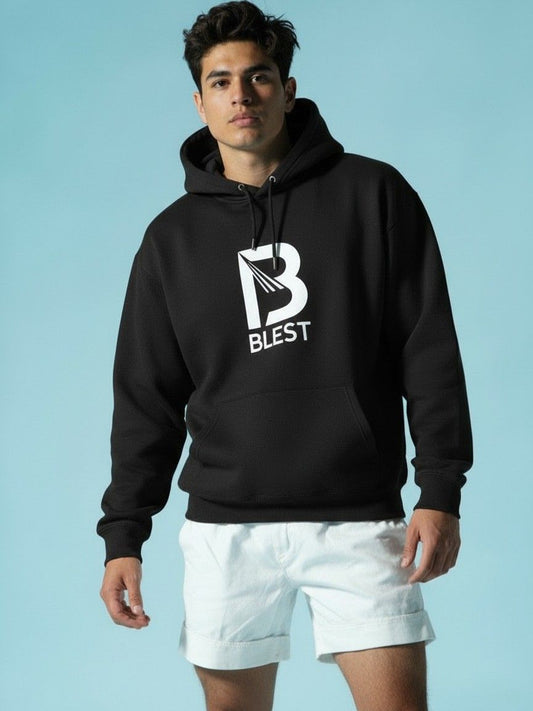 Blest Black B Hoodie - Men Hoodie