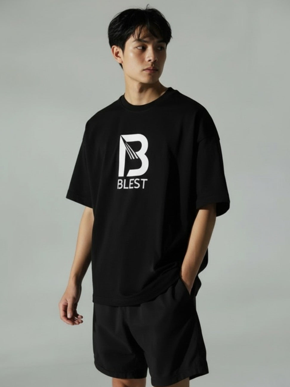 Blest Black Keep On T-Shirt - Side View
