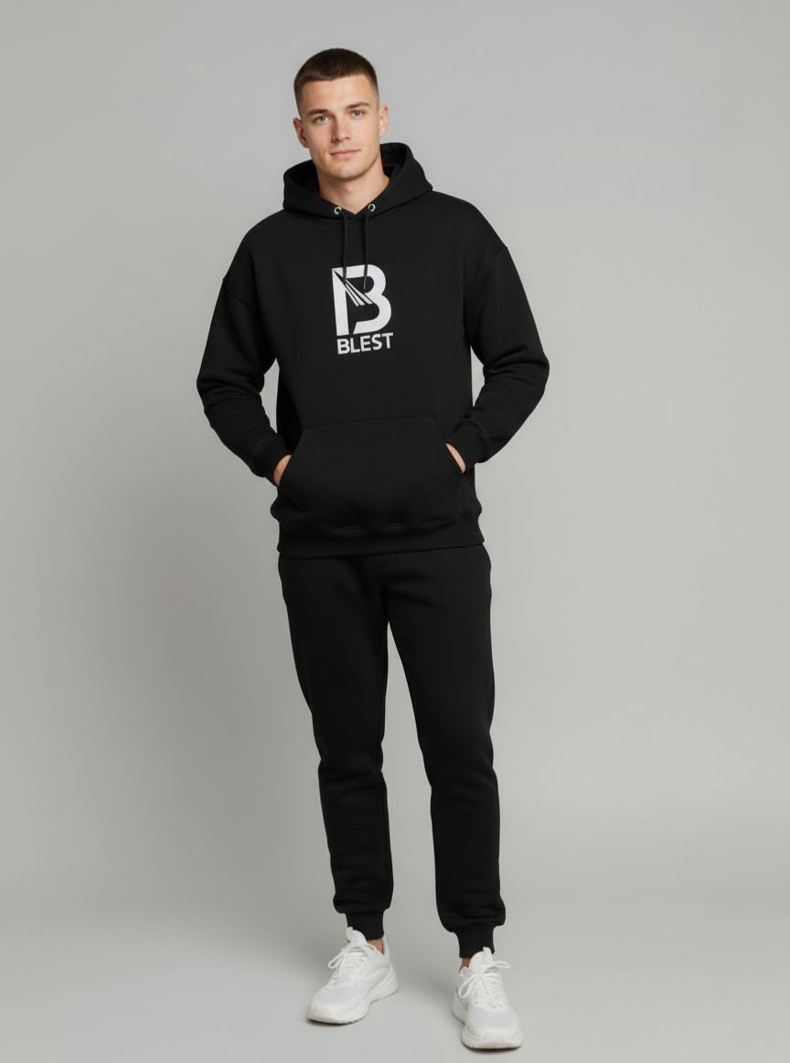 Blest Black Native Tracksuit - Men Posing