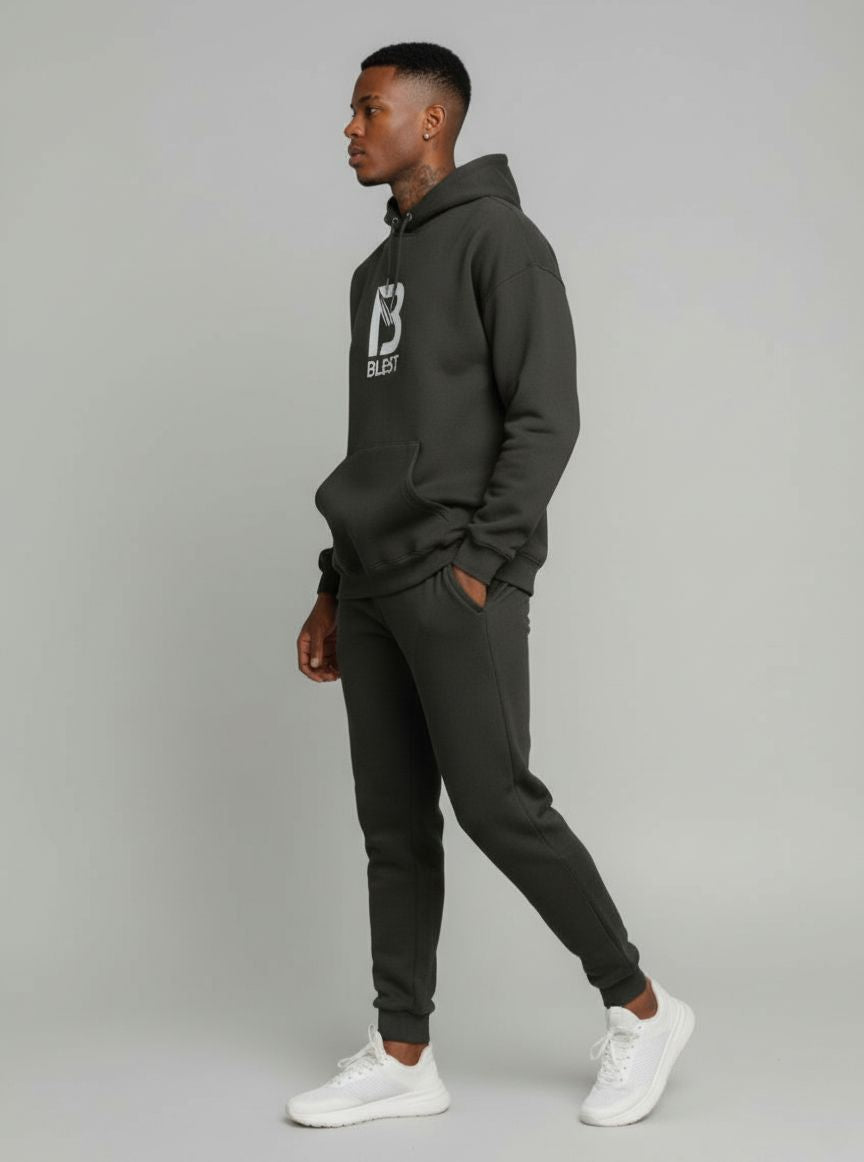 Blest Gray Native Tracksuit - Side Posing