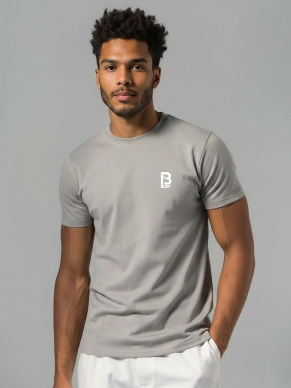 Blest Gray Pink Icon Tee