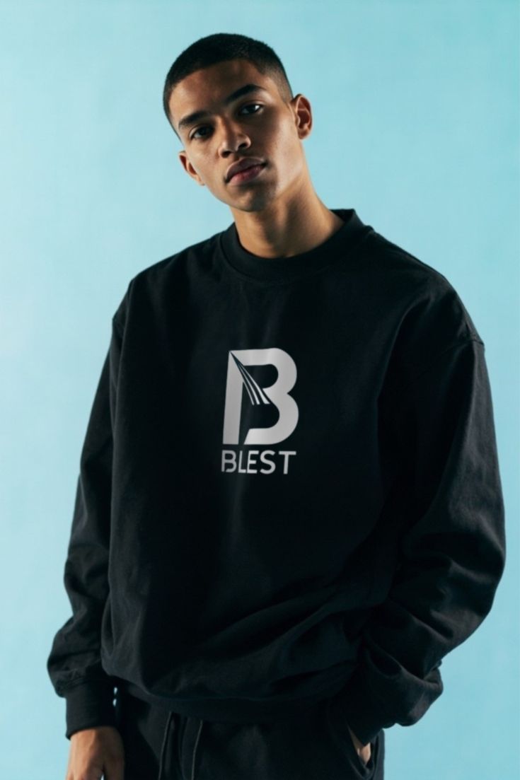 Blest Native Black Sweatshirt - Front View