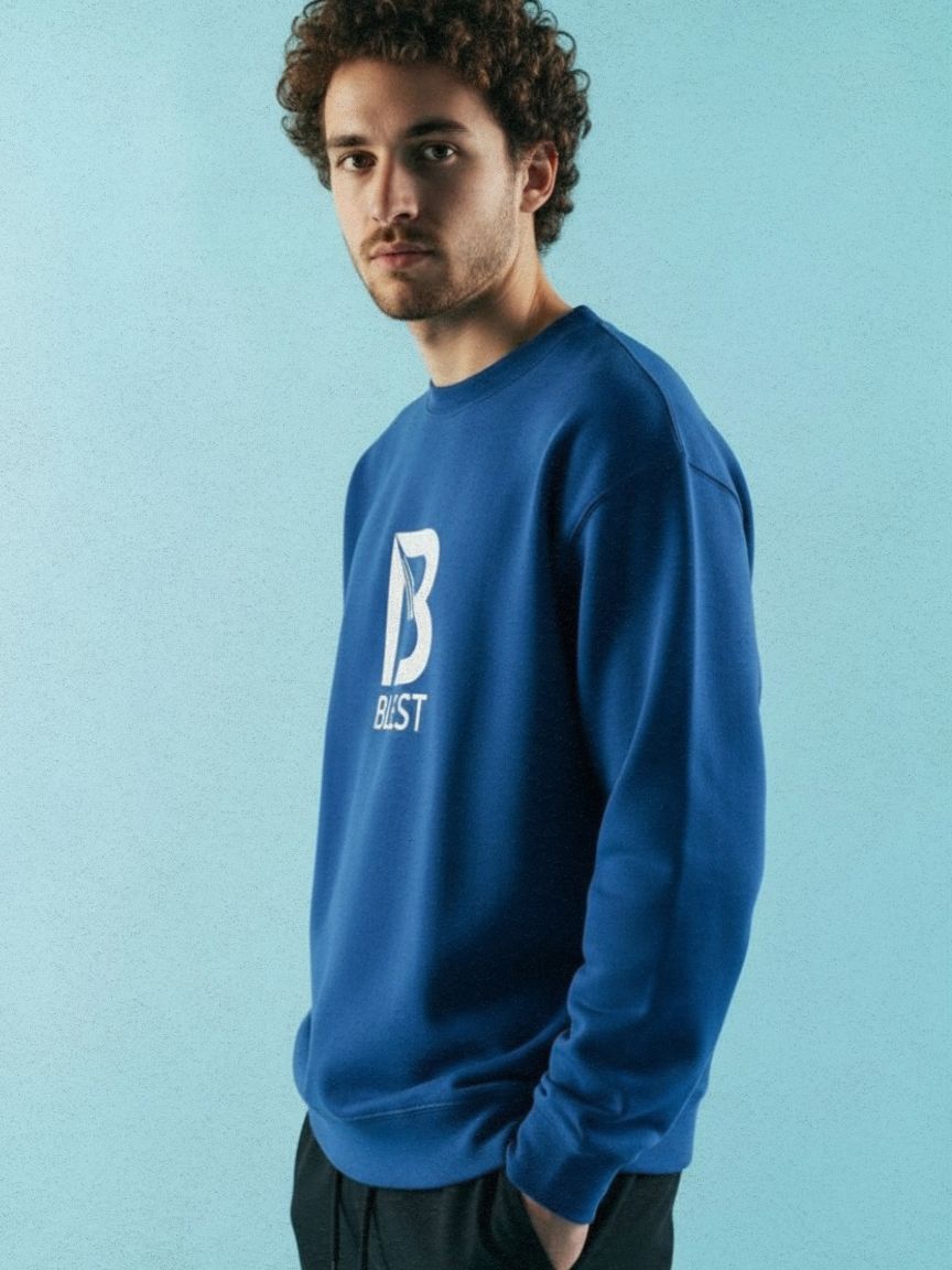Blest Native Blue Sweatshirt - Side View