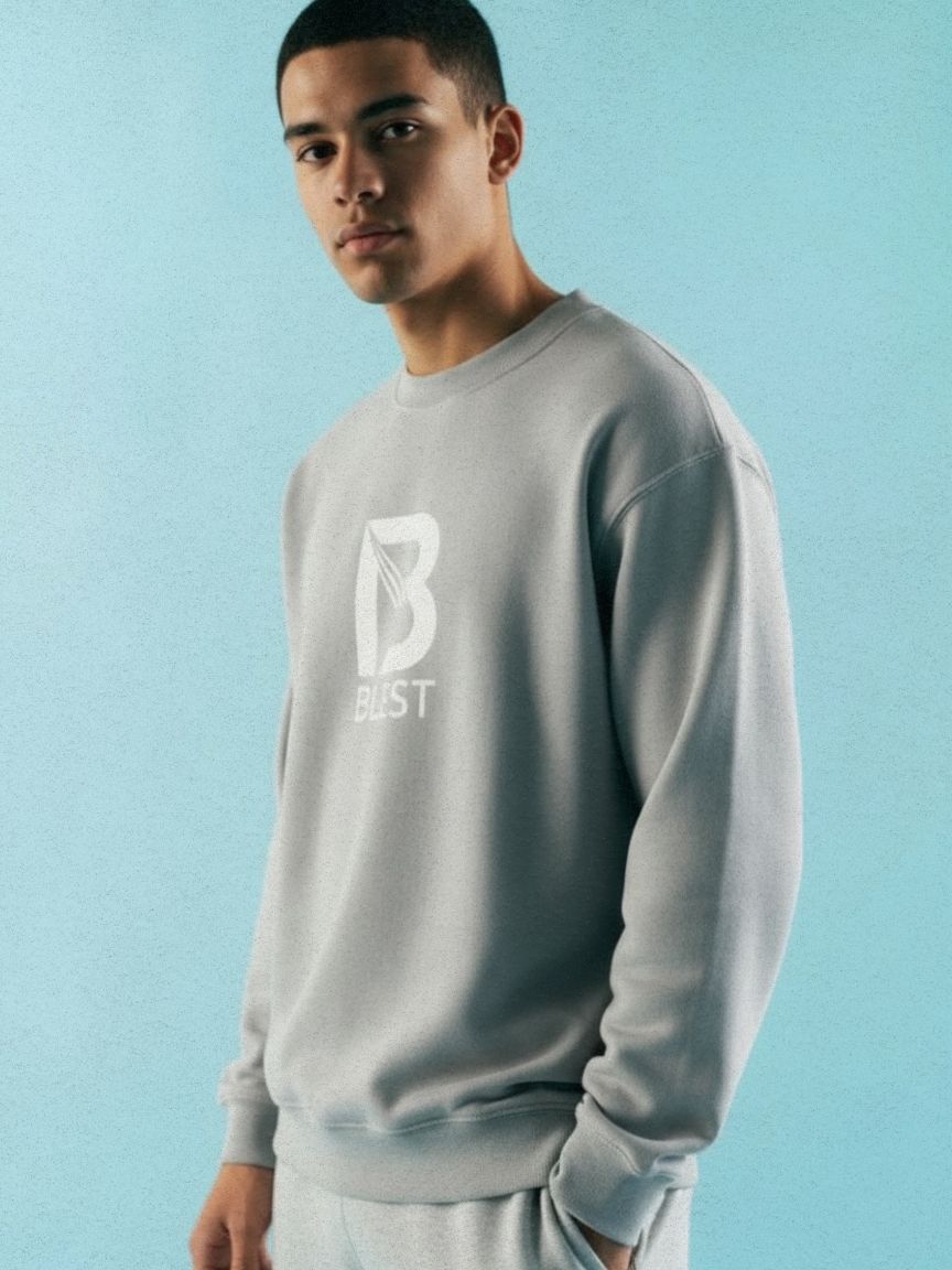 Blest Native Gray Sweatshirt - Side View