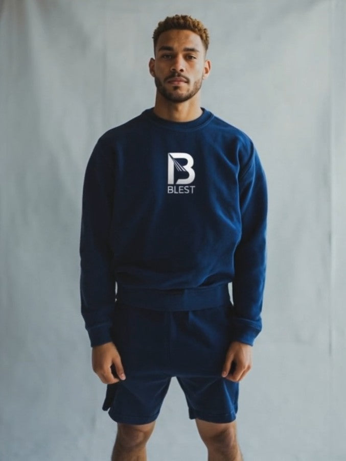 Blest Native Navy II Sweatshirts- Front View