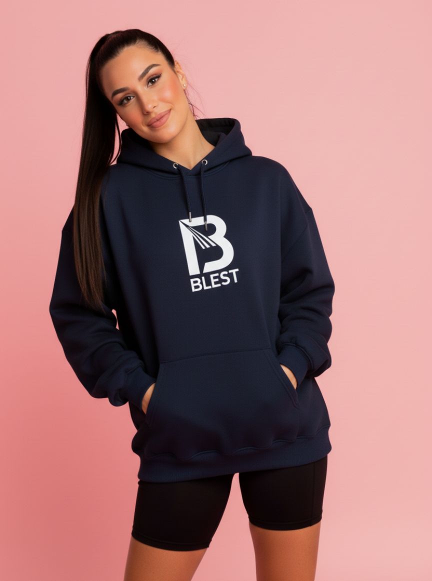 Blest Navy B Hoodie - Sportswear Uk
