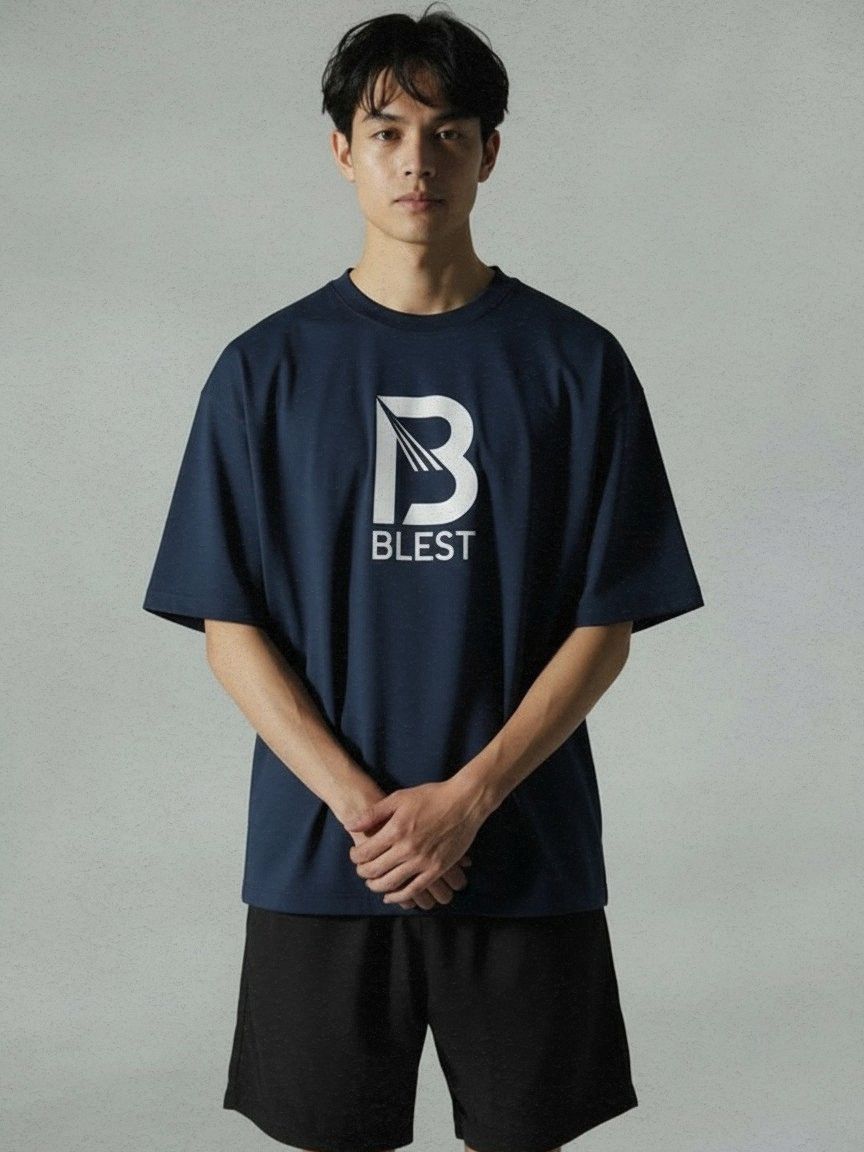 Blest Navy Keep On T-Shirt