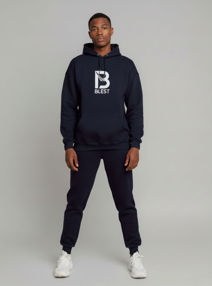Blest Navy Native Tracksuit - Front Pose