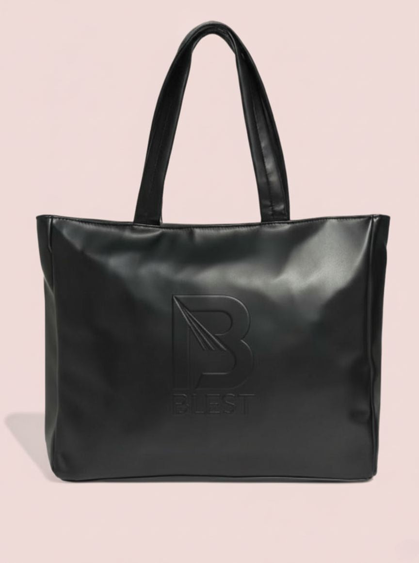 Blest Polyurethane Tote Bag - Front View