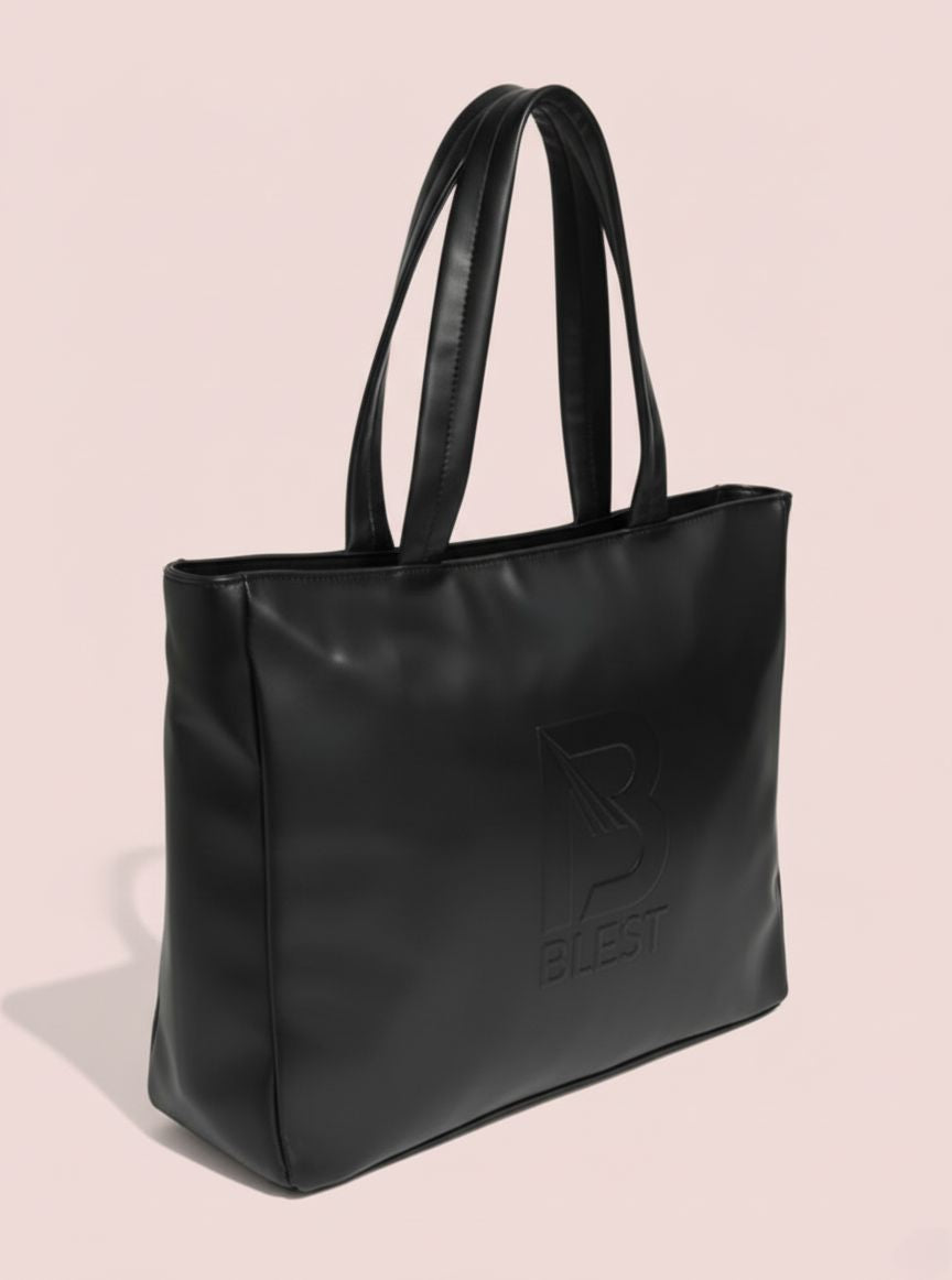 Blest Polyurethane Tote Bag - Side view