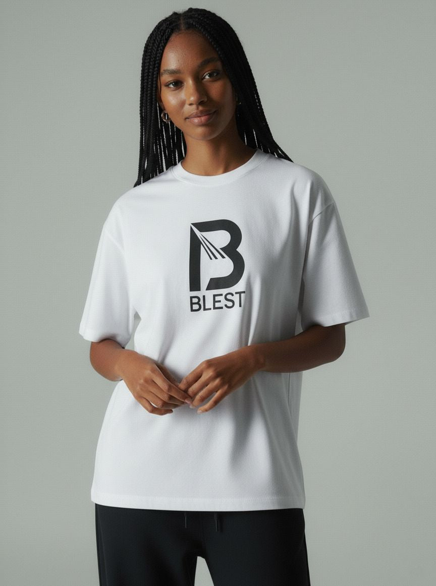 Blest White Keep On T-Shirt Lifestyle