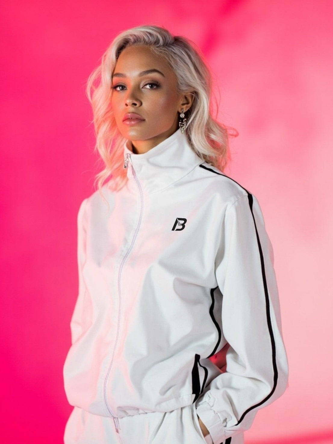 Blest White Vise Tracksuit