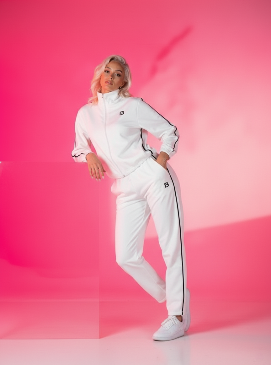 Blest White Vise Tracksuit - Relaxed Pose